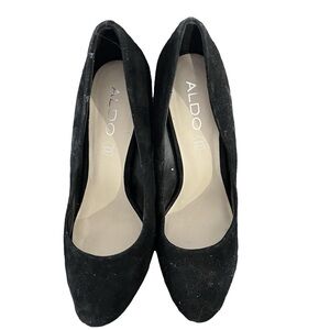COPY - Aldo black suede high heel shoes size 8